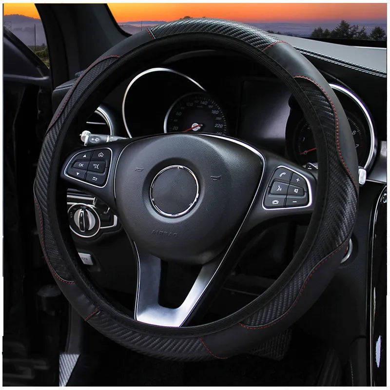 Funda de fibra de carbono para volante de coche