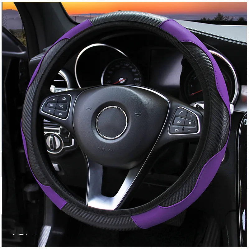 Funda de fibra de carbono para volante de coche