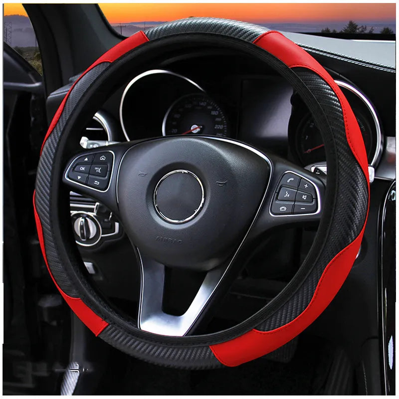 Funda de fibra de carbono para volante de coche